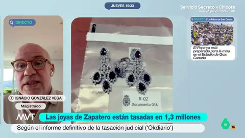 El juez Ignacio González Vega, sobre las joyas de Zapatero: "Creo que la defensa debe tratar de construir una buena hipótesis" El magistrado expone que el expresidente socialista deberá acreditar el origen de las joyas que encontraron en su caja fuerte, sean procedentes de una herencia o regalos.