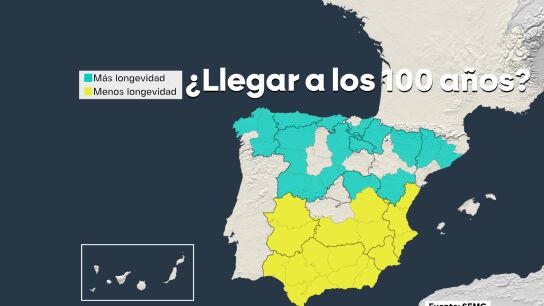 La longevidad es desigual en España: en el norte es más fácil llegar a los 100 años