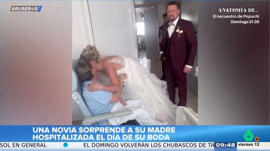Una novia conmueve a Aruser@s con el reencuentro con su madre hospitalizada el d&iacute;a de su boda