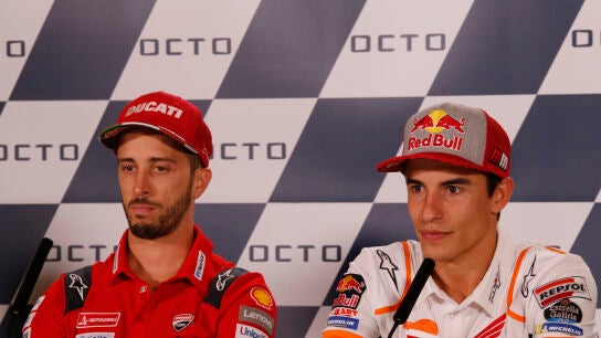 Andrea Dovizioso y Marc M&aacute;rquez