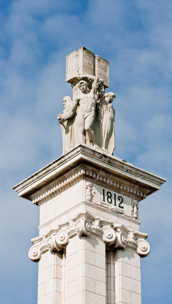Detalle del monumento a la Constitución de 1812, Cádiz