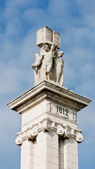 Detalle del monumento a la Constitución de 1812, Cádiz Detalle del monumento a la Constitución de 1812, Cádiz