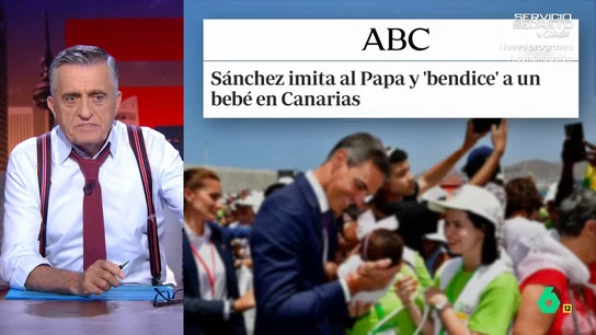 Wyoming afirma que Sánchez está "tan encantado con el papa que ha empezado a imitarle": así "bendice a su primer bebé" Wyoming afirma que Sánchez está "tan encantado con el papa que ha empezado a imitarle": así "bendice a su primer bebé"