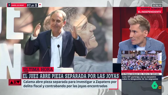 Juanma Romero reacciona a la decisión del juez sobre las joyas de Zapatero: "Es muy duro de asumir para el PSOE" Juanma Romero reacciona a la decisión del juez sobre las joyas de Zapatero: "Es muy duro de asumir para el PSOE"