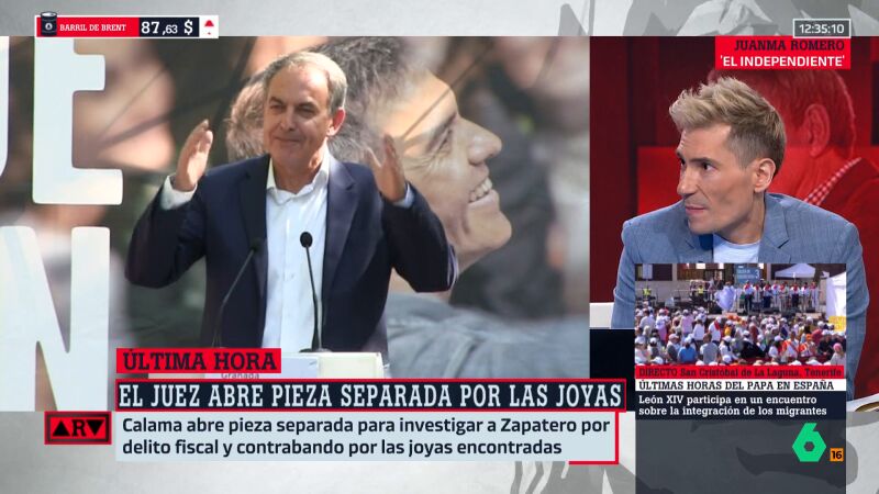 Juanma Romero reacciona a la decisi&oacute;n del juez sobre las joyas de Zapatero: "Es muy duro de asumir para el PSOE"