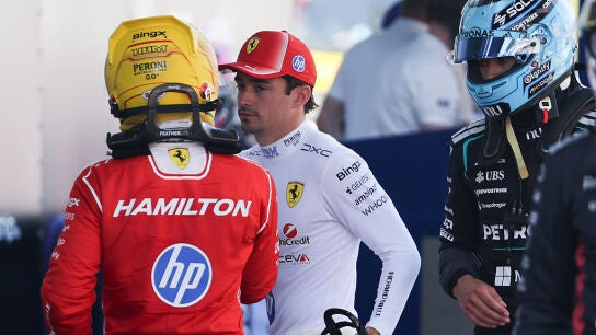 Hamilton y Leclerc tras el GP de Barcelona