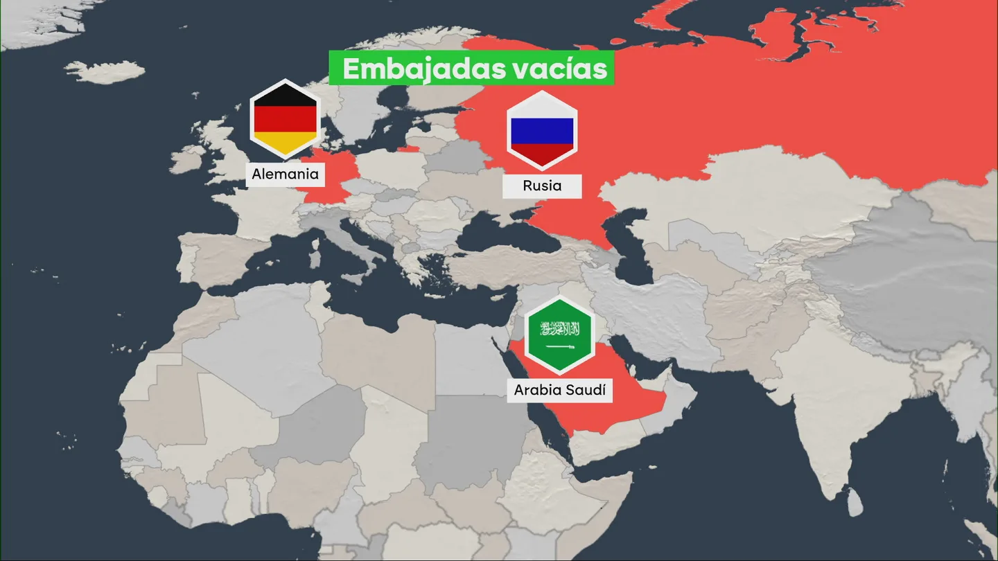 Algunas de las embajadas vacías de EEUU Algunas de las embajadas vacías de EEUU