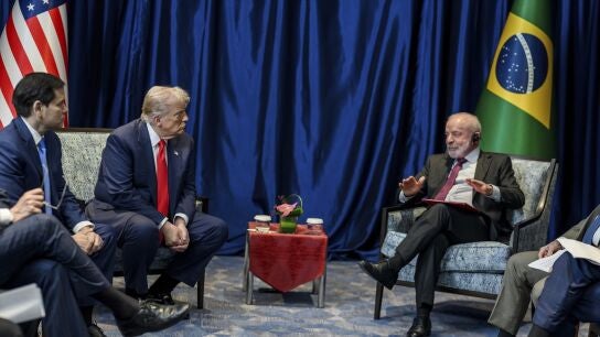 Imagen de archivo de un encuentro entre Donald Trump y Lula da Silva
