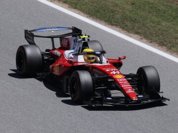 Lewis Hamilton en la carrera del GP de Barcelona