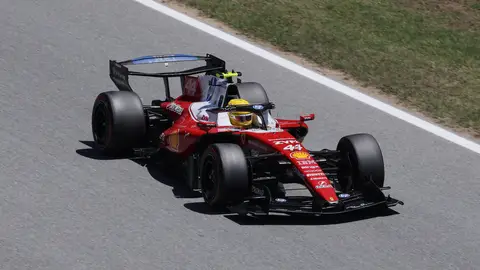 Lewis Hamilton en la carrera del GP de Barcelona Lewis Hamilton en la carrera del GP de Barcelona