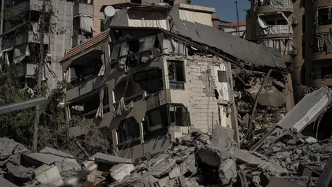 Imagen de archivo de un ataque israelí en Líbano Imagen de archivo de un ataque israelí en Líbano