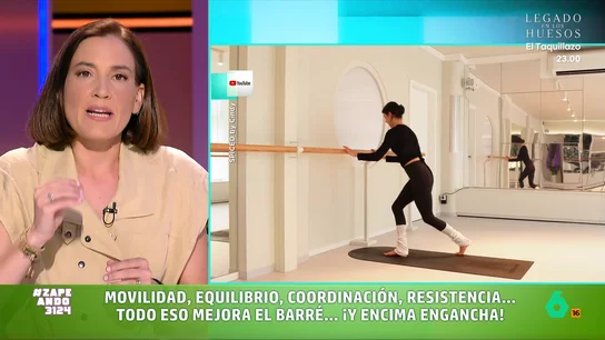 Boticaria García haba de las virtudes y defectos del barré: "Que algo sea bueno no significa que lo haga todo" Boticaria García da su 'botiveredicto' sobre el barré, el deporte de moda que combina ballet, yoga y pilates y que, según la experta, "no es ninguna tontería y tiene cosas superinteresantes", aunque con algún 'pero'.