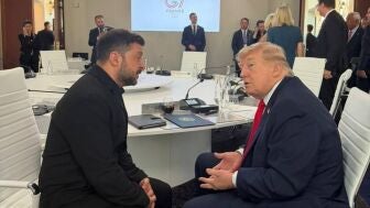 Trump se re&uacute;ne con Zelenski al margen de un G7 que refuerza las sanciones contra Rusia: "Tuvimos una muy buena reuni&oacute;n"