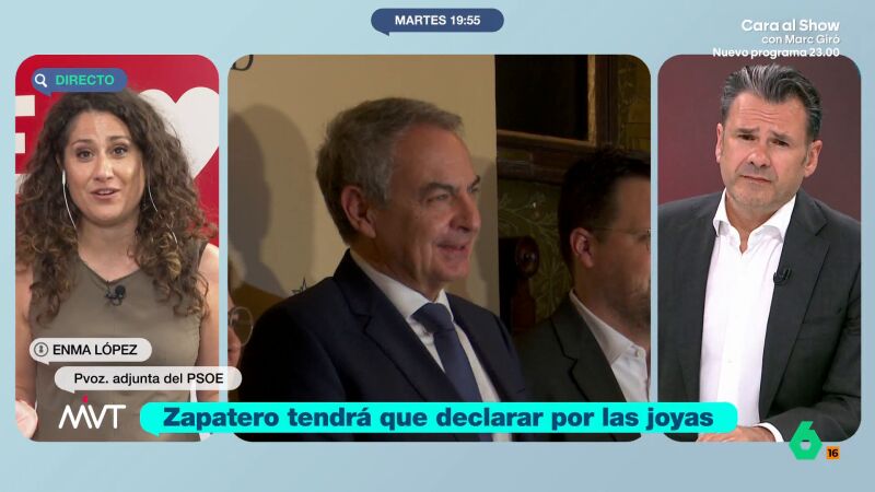 Enma L&oacute;pez (PSOE), sobre la declaraci&oacute;n de Zapatero: "Nosotros tambi&eacute;n tenemos ganas de escuchar sus explicaciones"