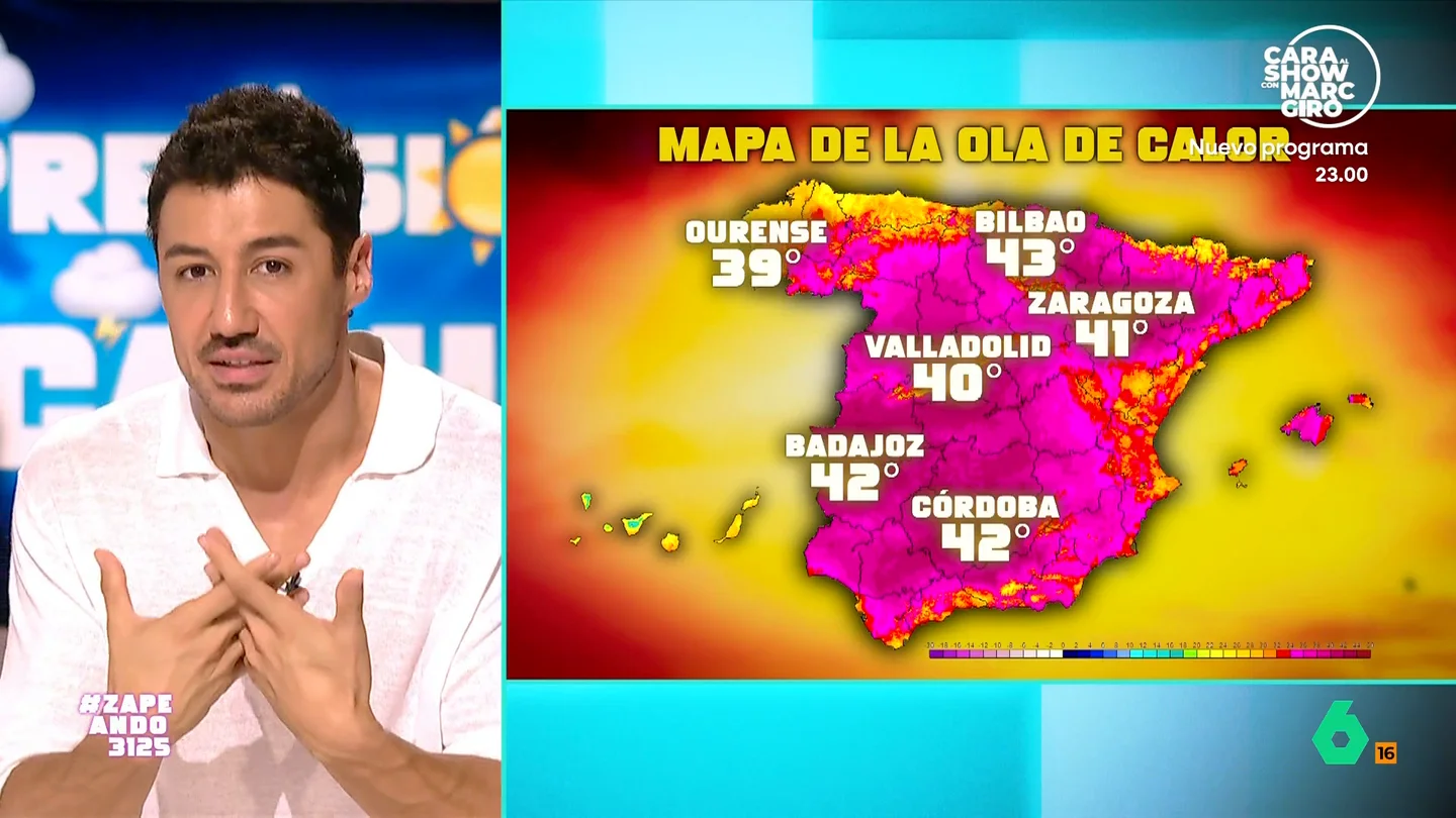 ¿Tendremos la semana que viene la primera ola de calor? Francisco Cacho explica qué condiciones se tienen que cumplir Francisco Cacho comparte en Zapeando la previsión del tiempo para esta semana, que prevé un fin de semana de altas temperaturas que, a partir del domingo, se podrían convertir en la primera ola de calor.