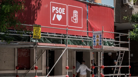 Imagen de archivo de la fachada de la sede del PSOE Imagen de archivo de la fachada de la sede del PSOE