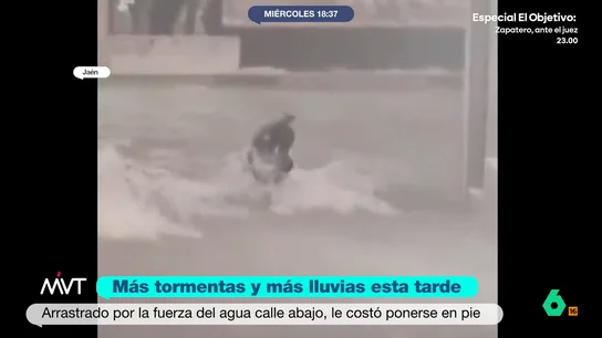 Una tromba de agua convierte las calles de Jaén en auténticas trampas para los vecinos: "Todo era una piscina" Una tromba de agua convierte las calles de Jaén en auténticas trampas para los vecinos: "Todo era una piscina"