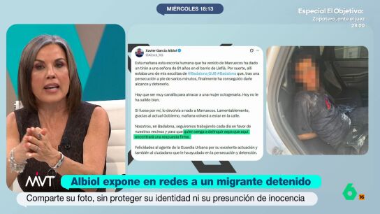 El alcalde de Badalona ha publicado en sus redes sociales la fotograf&iacute;a de un hombre detenido por robar un bolso, acompa&ntilde;ada de un mensaje en el que lo califica de "escoria humana" o "canalla".