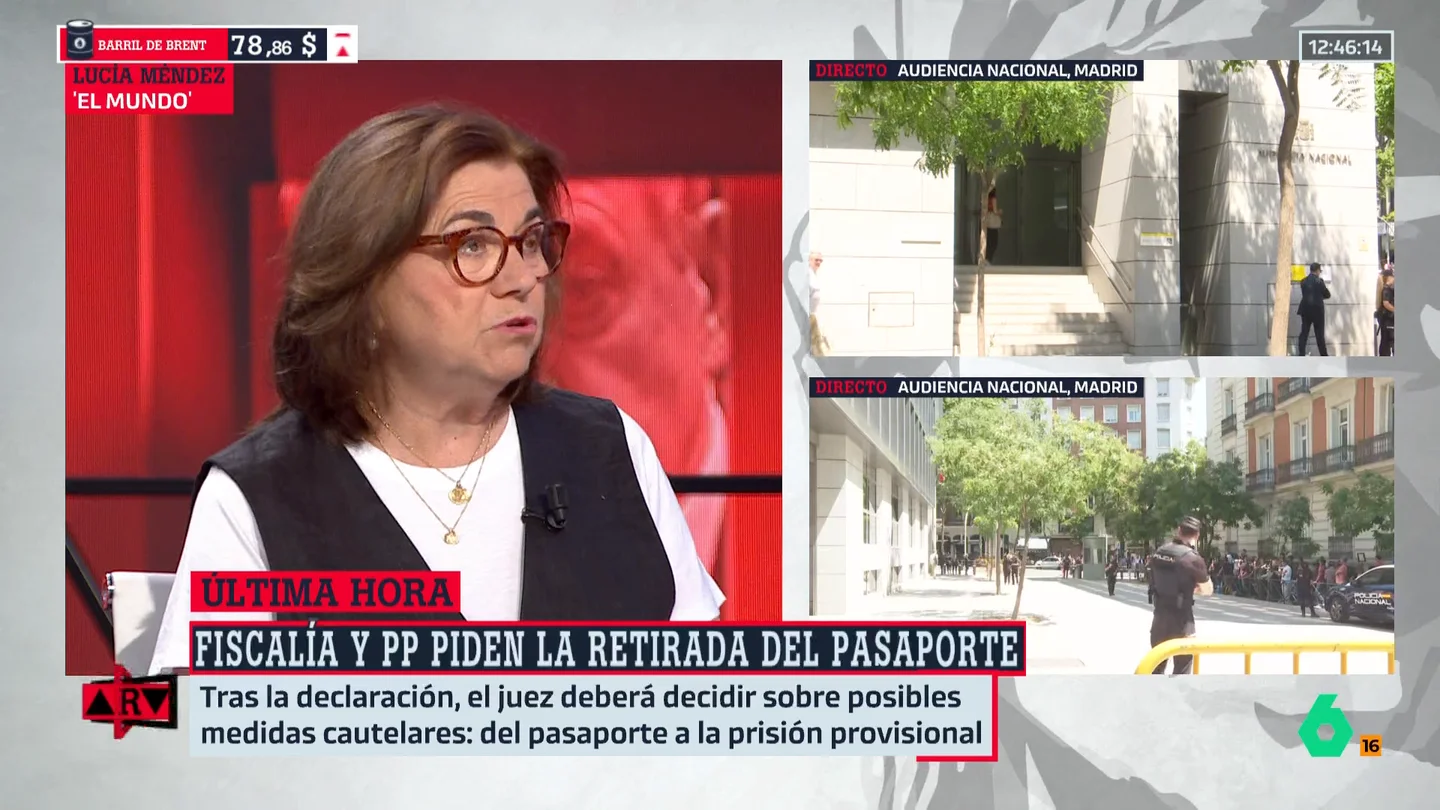 Lucía Méndez: "Me parece bien que el PP no haya pedido el ingreso en prisión del presidente Zapatero" Lucía Méndez: "Me parece bien que el PP no haya pedido el ingreso en prisión del presidente Zapatero"