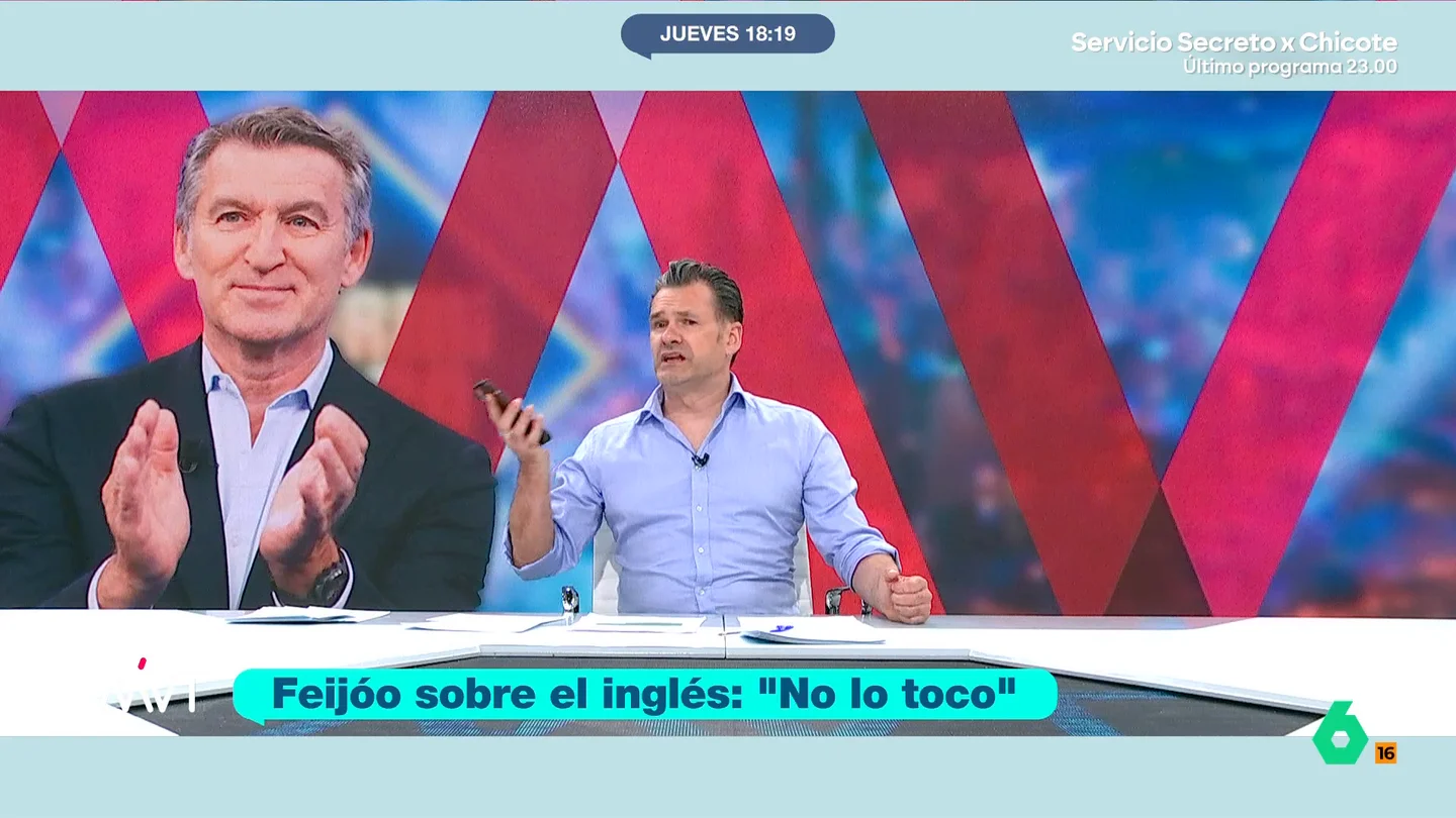Iñaki López responde a Feijóo: "Abandonó la escuela rural hace 40 años, tiempo ha tenido de empezar con el inglés" Iñaki López comenta en Más Vale Tarde las declaraciones de Alberto Núñez Feijóo sobre el inglés y se pregunta si "pretende acudir a las cumbres de la Unión Europea con el móvil y el translator".