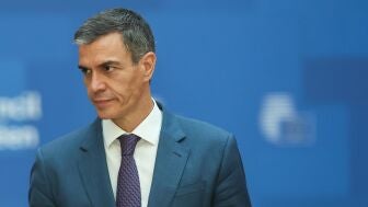 El presidente del Gobierno, Pedro S&aacute;nchez, este viernes en Bruselas. 