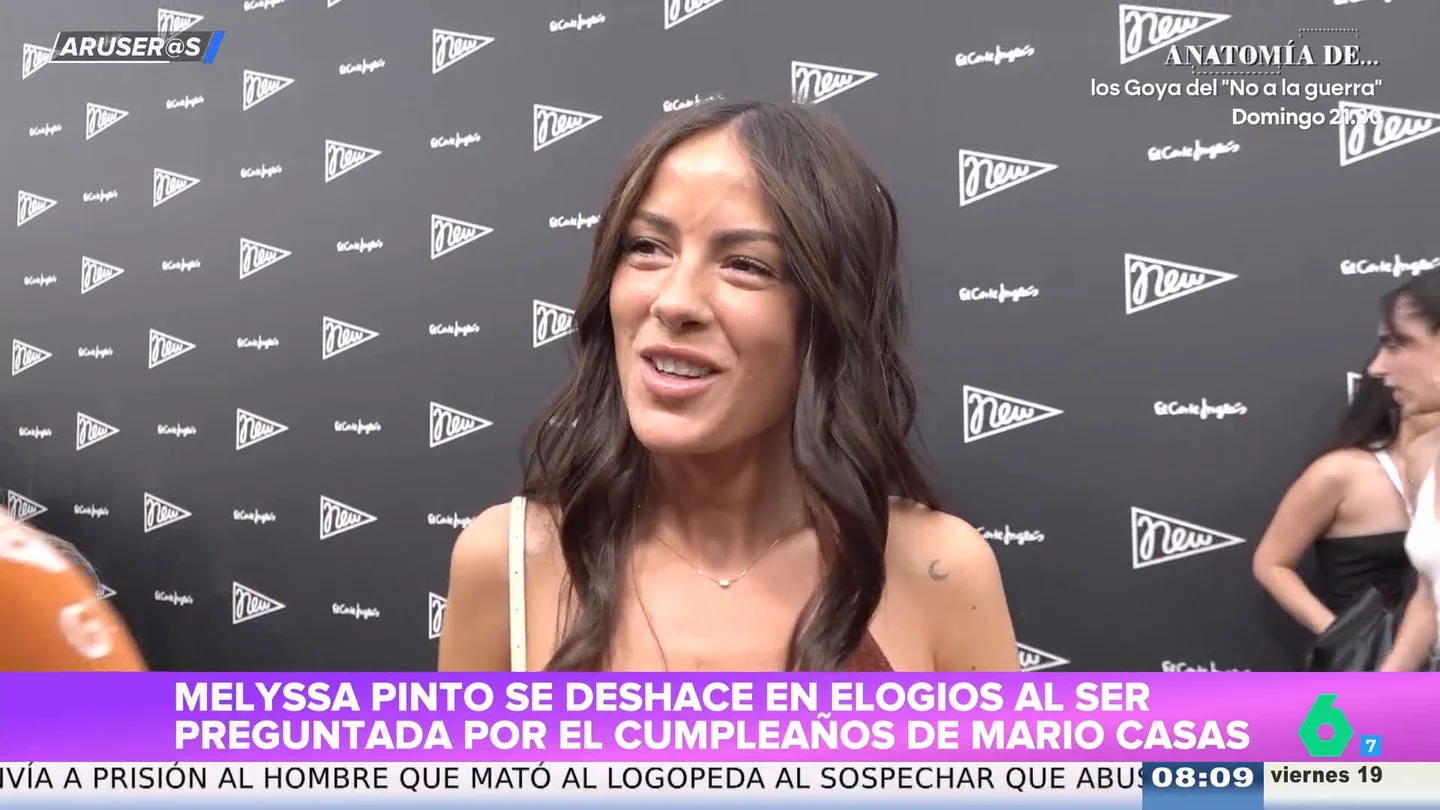 Melyssa Pinto, sobre Mario Casas tras cumplir 40 años: "Está guapísimo y estará increíble también con 50 y 60 años" Melyssa Pinto, sobre Mario Casas tras cumplir 40 años: "Está guapísimo y estará increíble también con 50 y 60 años"