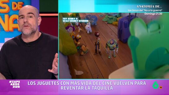 Alberto Rey ya ha podido ver 'Toy Story 5' y habla sobre ella en Zapeando. Aunque afirma que "se nota cierto cansancio en la saga", considera que esta quinta entrega "tiene un ritmo endiablado" y "un guion muy bien armado".