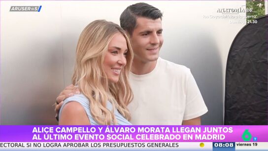 Alice Campello y &Aacute;lvaro Morata aparecen de la mano en un evento tras su reconciliaci&oacute;n