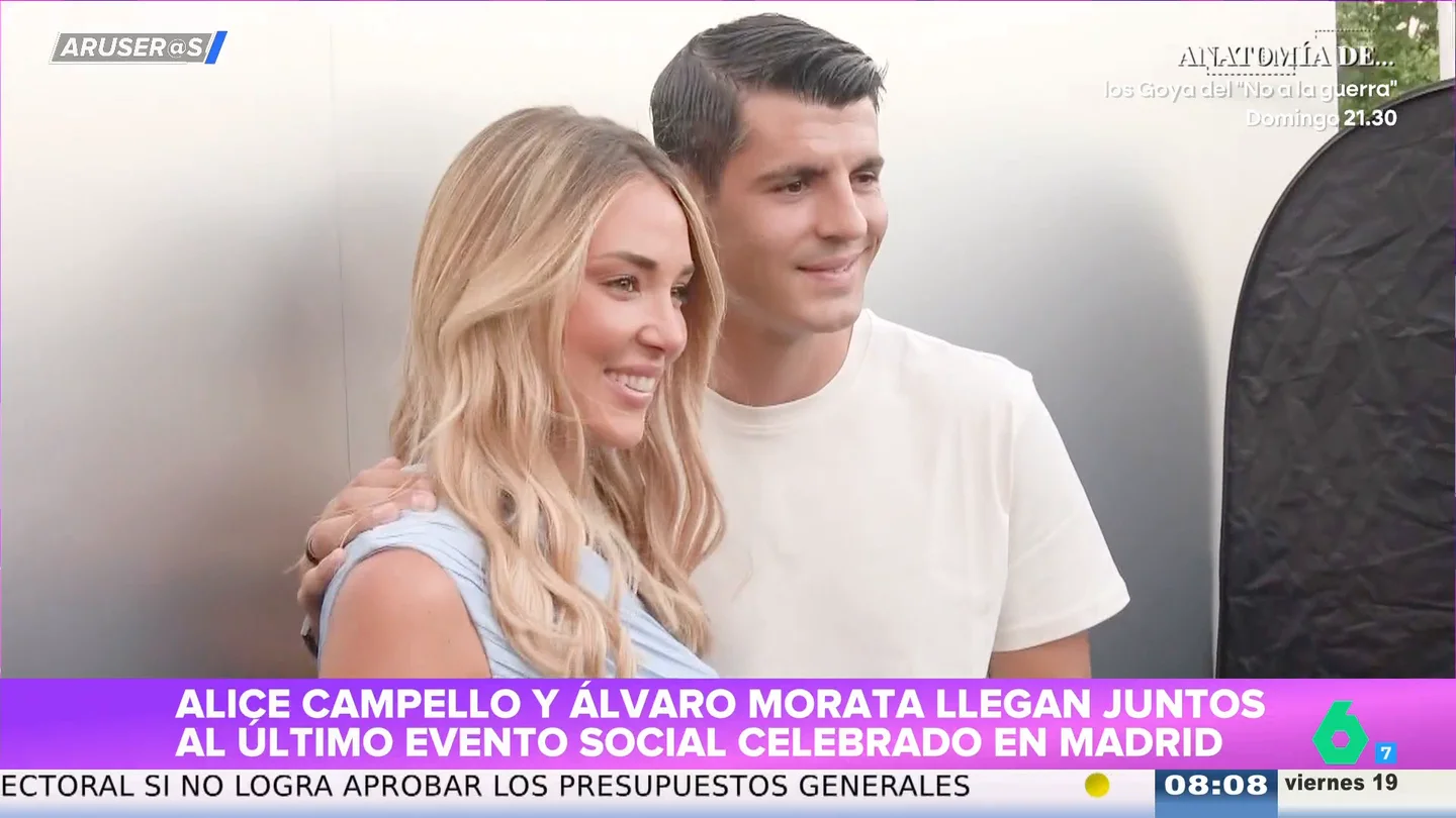 Alice Campello y Álvaro Morata aparecen de la mano en un evento tras su reconciliación Alice Campello y Álvaro Morata aparecen de la mano en un evento tras su reconciliación