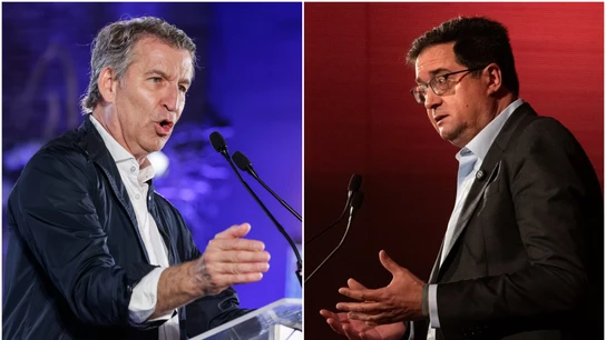 Alberto Núñez Feijóo y Óscar López Alberto Núñez Feijóo y Óscar López