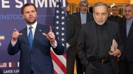 El vicepresidente de EEUU, JD Vance, y el ministro de Exteriores de Irán, Seyyed Abbas Araqchi, llegan a las negociaciones en Suiza El vicepresidente de EEUU, JD Vance, y el ministro de Exteriores de Irán, Seyyed Abbas Araqchi, llegan a las negociaciones en Suiza