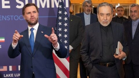El vicepresidente de EEUU, JD Vance, y el ministro de Exteriores de Ir&aacute;n, Seyyed Abbas Araqchi, llegan a las negociaciones en Suiza