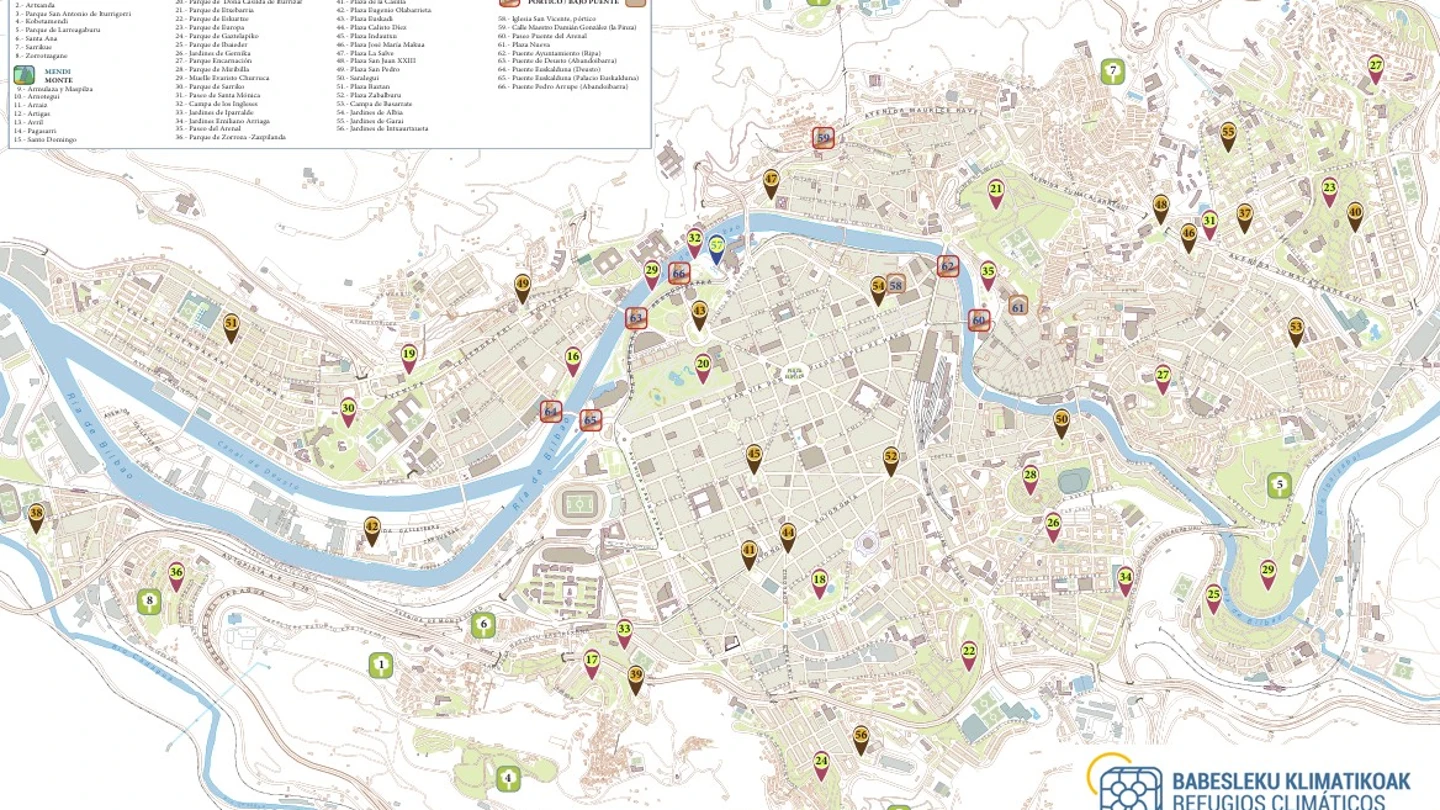 Refugios climáticos exteriores en Bilbao Refugios climáticos exteriores en Bilbao