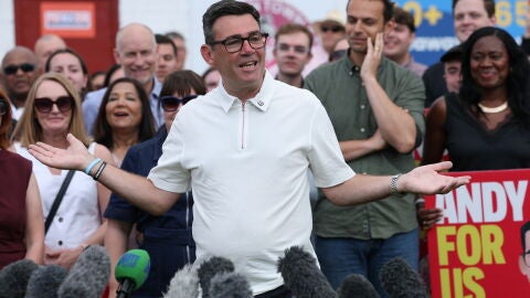 Andy Burnham, candidato a suceder a Keir Starmer al frente del Gobierno en Reino Unido