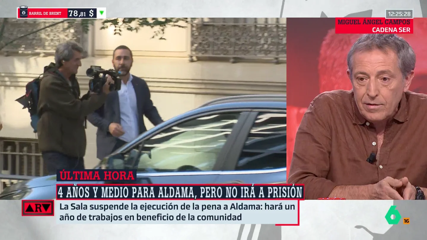 Campos, sobre la sentencia de Aldama: "Sorprende que el Supremo aplique una atenuante por colaboración en el caso de las mascarillas basándose en una cooperación futura en otras piezas" Campos, sobre la sentencia de Aldama: "Sorprende que el Supremo aplique una atenuante por colaboración en el caso de las mascarillas basándose en una cooperación futura en otras piezas"
