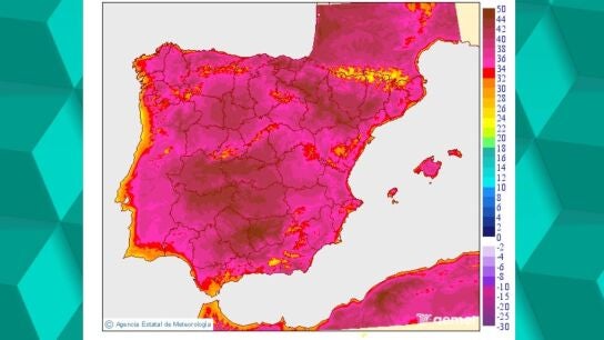 Mapa altas temperaturas.