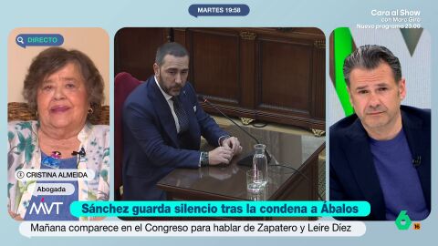 La abogada se muestra muy cr&iacute;tica con el hecho de que hayan eximido al empresario de entrar en prisi&oacute;n. Adem&aacute;s, considera que la pena de 24 a&ntilde;os para &Aacute;balos es excesiva. "Es un poquito pasarse", expone.  