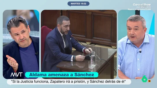 "Aldama no entra en la cárcel, pero es un delincuente": Iñaki López opina sobre la sentencia del caso mascarillas Iñaki López y Chema Crespo reflexionan sobre el nuevo rol de azote del Gobierno de Víctor de Aldama tras su sentencia en el caso mascarillas y recuerdan que el comisionista no ha salido absuelto, sino condenado.
