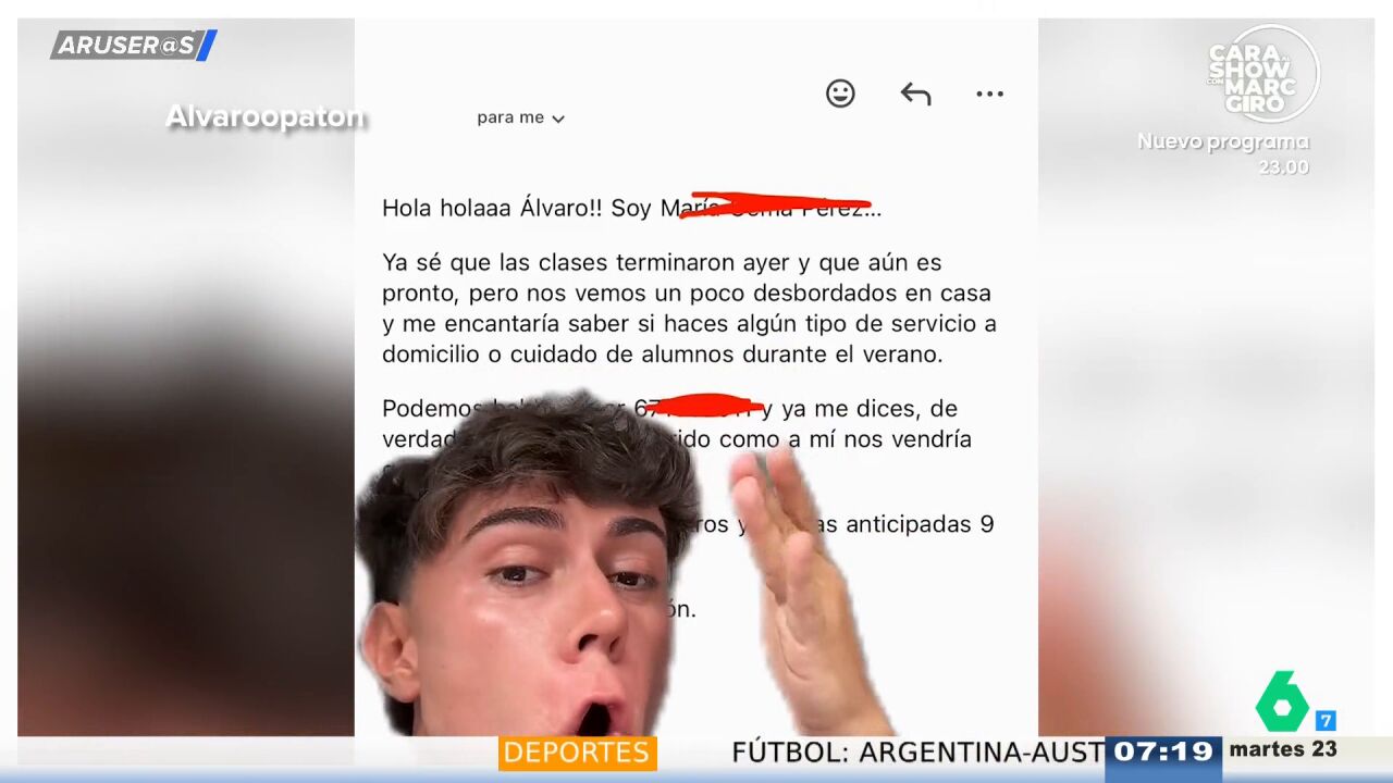 Los surrealistas mails que los padres envían a un profesor al terminar las clases: "¿Haces servicios a domicilio?"