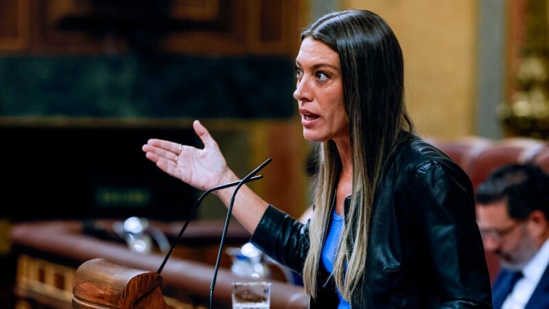 La portavoz de Junts, Míriam Nogueras, durante su intervención en la sesión de control al Gobierno que se celebra en el Congreso este miércoles. La portavoz de Junts, Míriam Nogueras, durante su intervención en la sesión de control al Gobierno que se celebra en el Congreso este miércoles.
