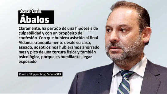 Ábalos denuncia ser víctima de un juicio "político" y asegura que su condena a 24 años de cárcel estaba "predeterminada" Ábalos denuncia ser víctima de un juicio "político" y asegura que su condena a 24 años de cárcel estaba "predeterminada"