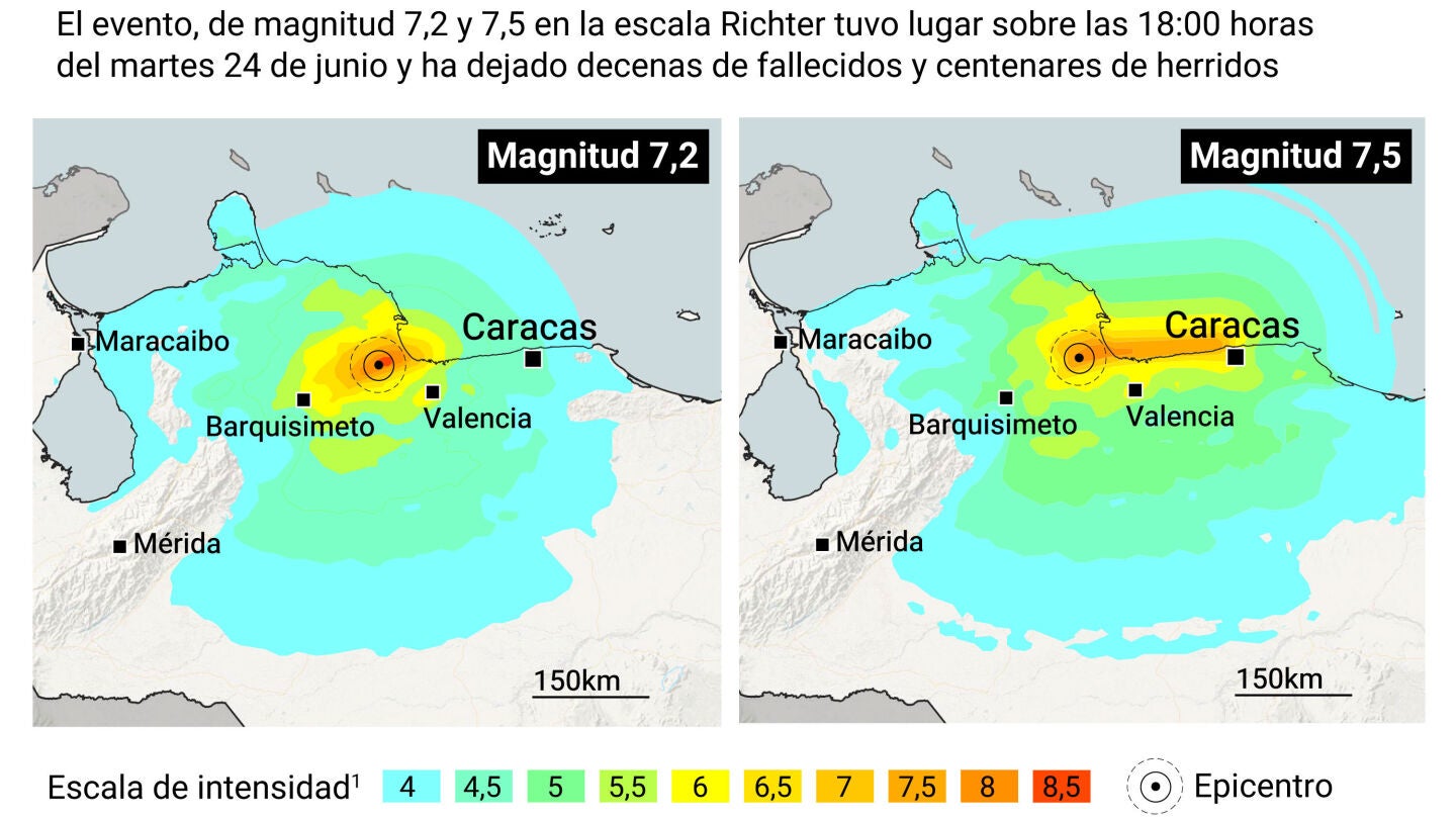 Localización de los terremotos en Venezuela