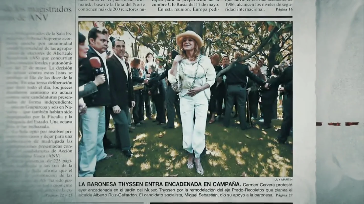 Anatomía de la baronesa encadenada: cómo Tita Cervera se convirtió en la baronesa Thyssen y frenó la tala de árboles de Gallardón Anatomía de la baronesa encadenada: cómo Tita Cervera se convirtió en la baronesa Thyssen y frenó la tala de árboles de Gallardón