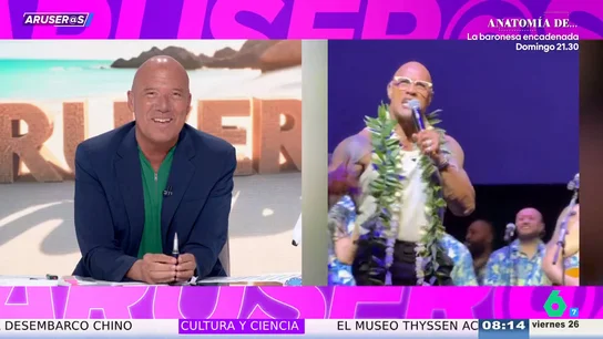 Alfonso Arús, al ver a Dwayne Johnson (La Roca) cantando el tema 'De Nada', de 'Moana': "Somos iguales" Alfonso Arús, al ver a Dwayne Johnson (La Roca) cantando el tema 'De Nada', de 'Moana': "Somos iguales"