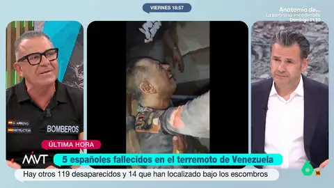 Daniel Arroyo, analista de operaciones de emergencias, sobre los desaparecidos tras los terremotos en Venezuela: "Hay que luchar aunque pasen las horas" Daniel Arroyo, analista de operaciones de emergencias, sobre los desaparecidos tras los terremotos en Venezuela: "Hay que luchar aunque pasen las horas"