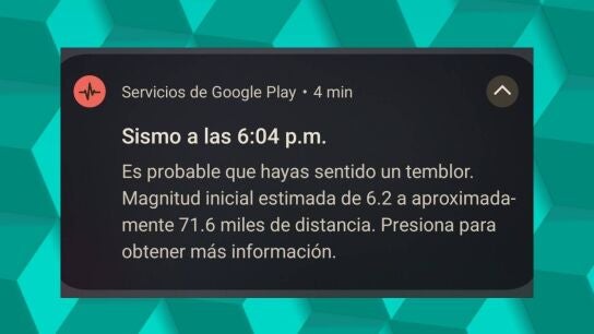 Alerta terremoto Google.