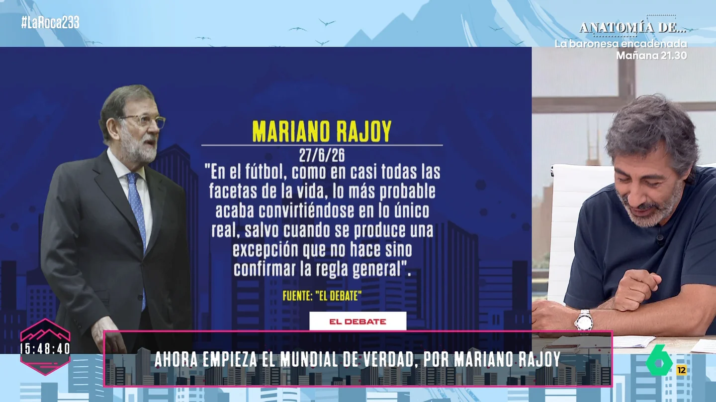 Juan del Val analiza las crónicas de Rajoy sobre España en el Mundial: "Mucho mejor que el partido" Juan del Val analiza las crónicas de Rajoy sobre España en el Mundial: "Mucho mejor que el partido"