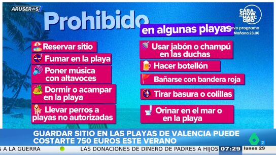 La advertencia de Alfonso Ar&uacute;s a quienes madrugan para guardar sitio en la playa: "Ojo con esto"