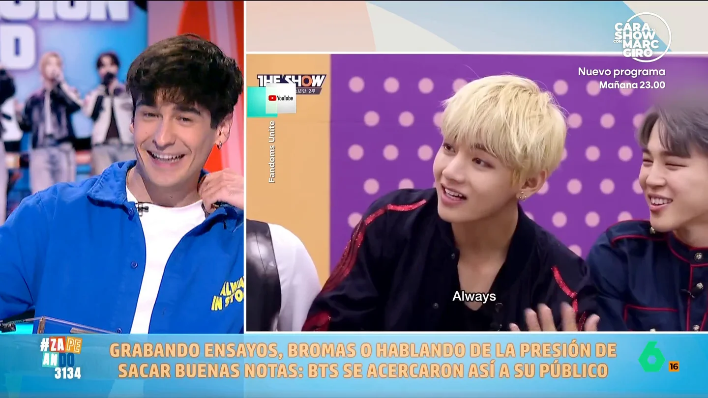 Necko Vidal compara a BTS con el Mercadona: "Aunque no vayas, sabes el chiste y conoces a alguien obsesionado con él" Necko Vidal habla en su sección de BTS, el grupo de k-pop que se ha convertido en un fenómeno de masas, colgando el cartel de 'no hay billetes' en sus dos conciertos en el Metropolitano.