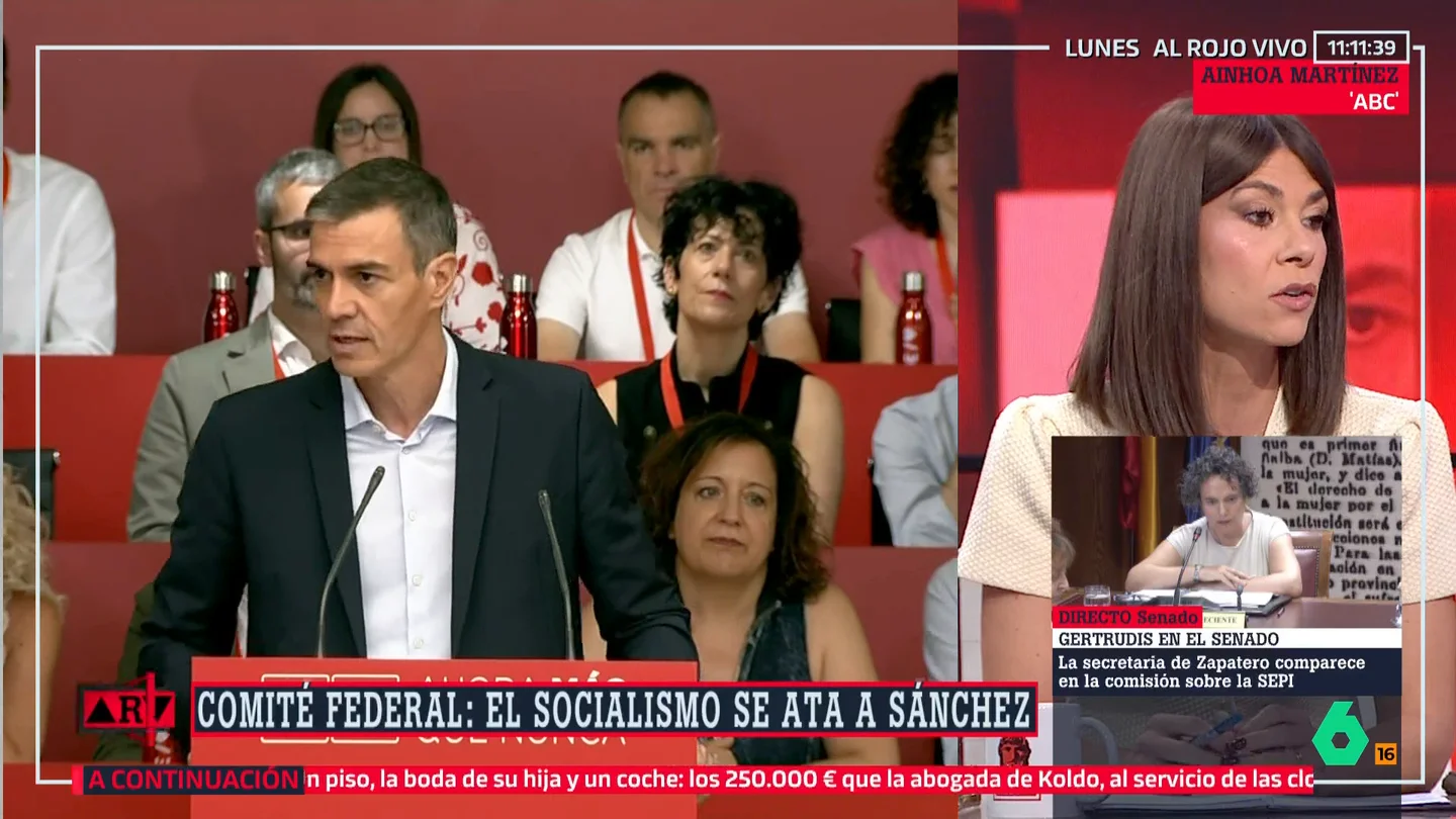 Ainhoa Martínez destaca que el Comité Federal del PSOE mostró "la realidad" del partido: "Viven en una disociación" Ainhoa Martínez destaca que el Comité Federal del PSOE mostró "la realidad" del partido: "Viven en una disociación"